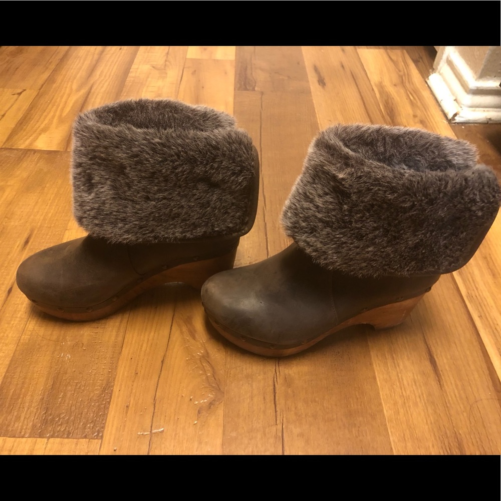Cordani fur line clog boots